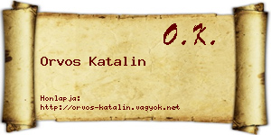 Orvos Katalin névjegykártya